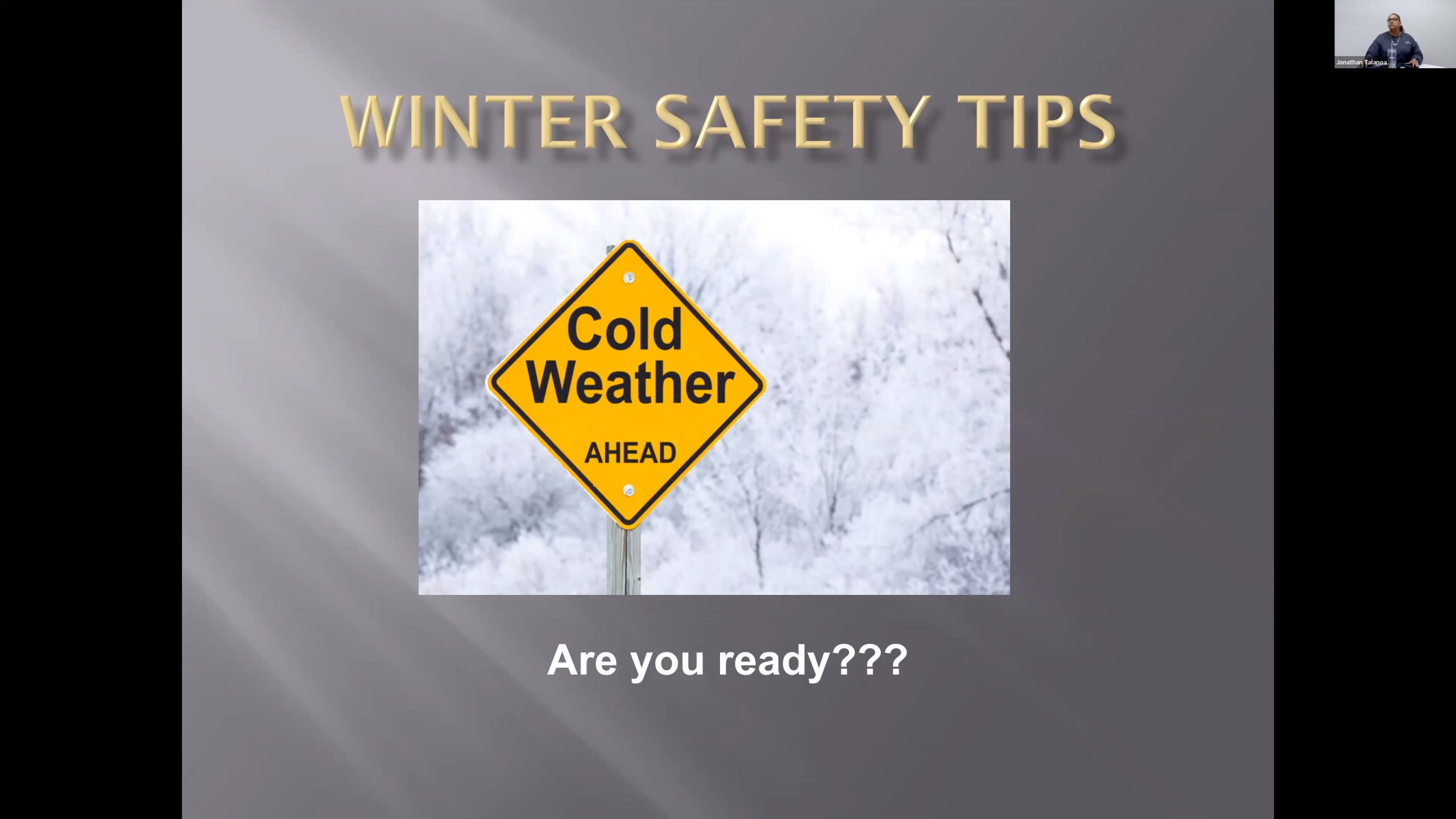 Winter Safety Tips Title page