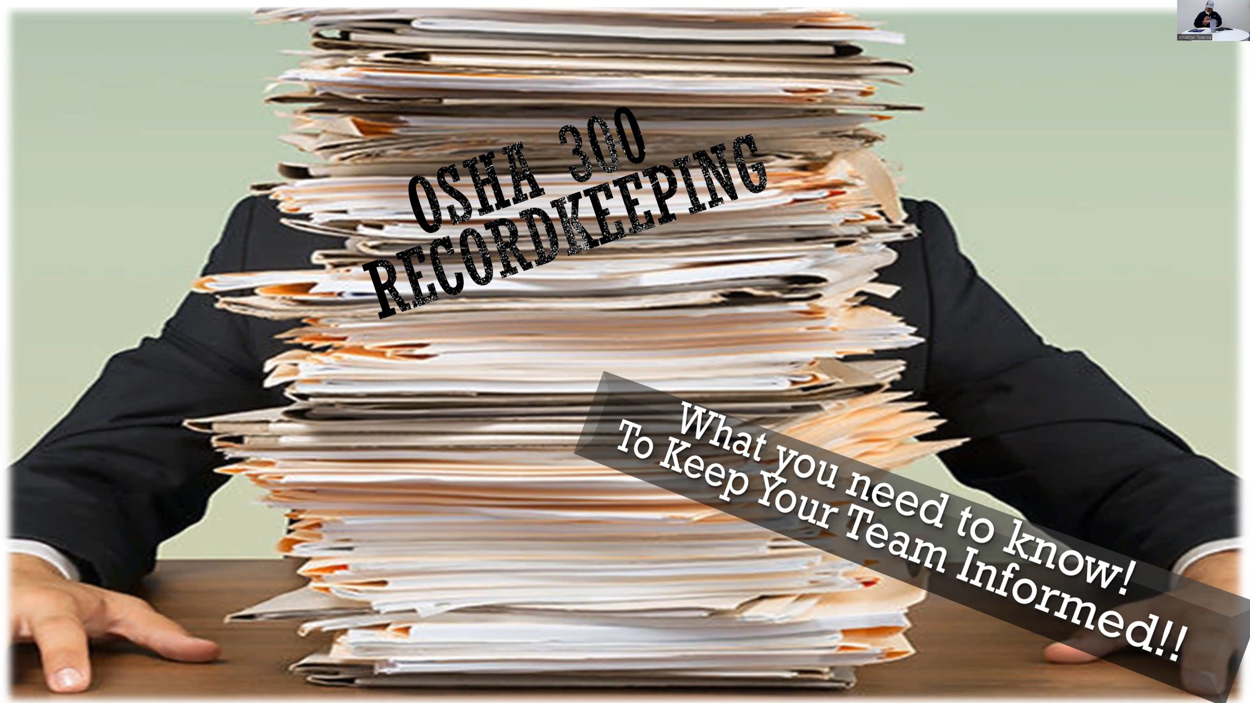 OSHA 300 Recordkeeping thumbnail for the webinar presentation